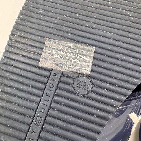 Tommy Hilfiger Women's Navy Blue Logo Slide Sandals 10M Summer Beach Basic - Picture 7 of 7